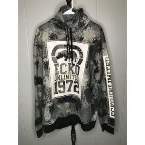 VTG Y2K 2000s Ecko Unltd Hoodie Mens XL Full Zip Graffiti
