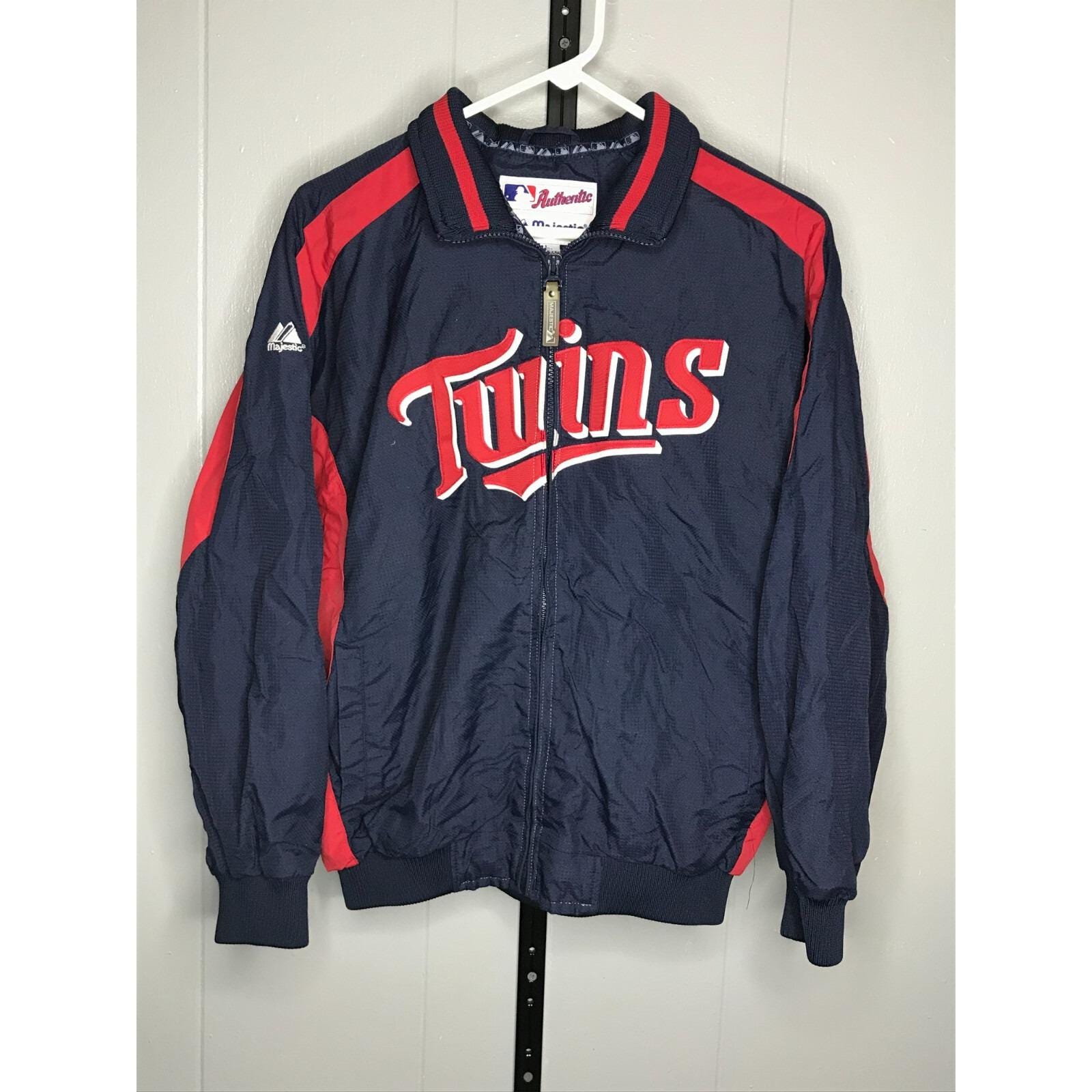 Vtg Wmn's MD Majestic Minnesota Twins Dugout Jacket MLB Full Zip