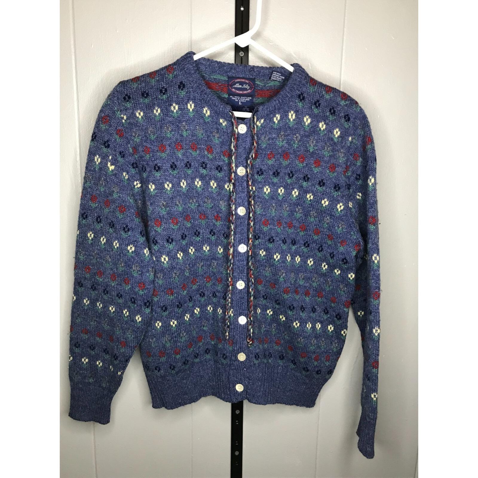 Vintage Allen Solly Nottingham England Scotland Sz L Wool Vintage Allen Solly Nottingham England Scotland Sz L Wool