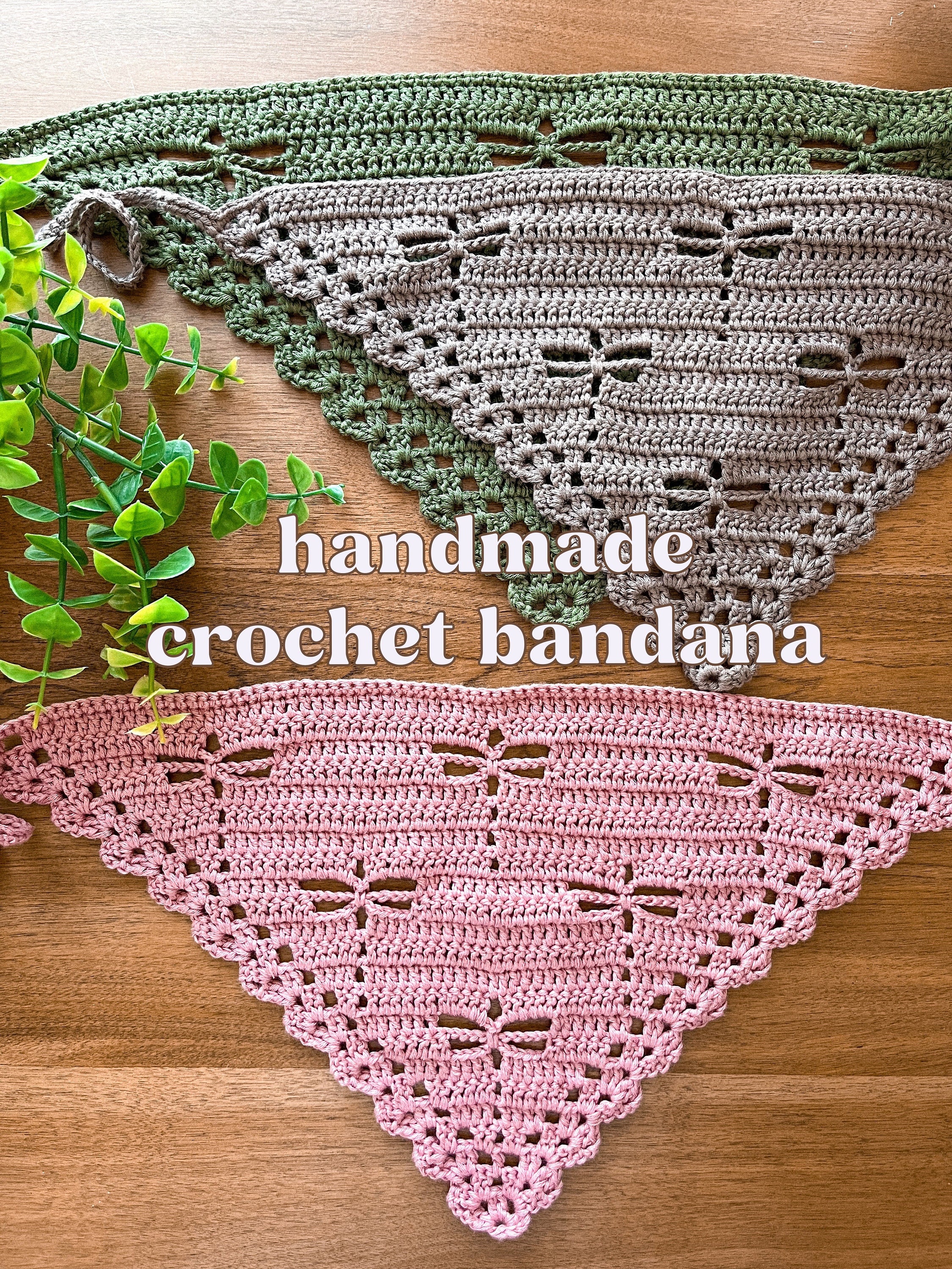 Handmade Crochet Bandana Set Of 2|Collab with @msmandilynn