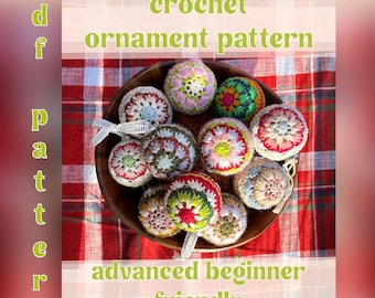 Crochet Ornament Pattern | Granny Pedal | Crochet Christmas Ornament Pattern