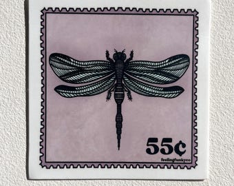 Dragonfly Stamp Sticker | Angel Number Sticker