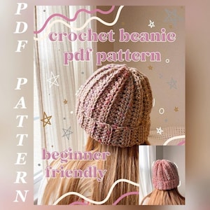 Crochet Beanie PDF Pattern | Beginner Friendly