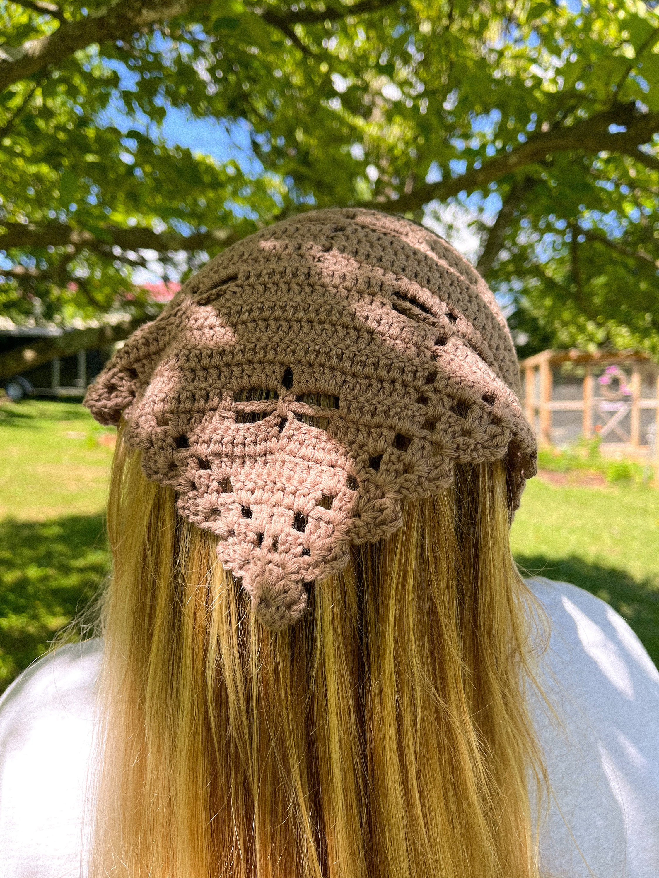 NWOT Handmade crochet bandana Amazon.com: Crochet Bandana Headbands Head Kerchief for  main image 2