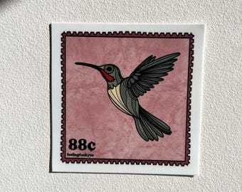 Hummingbird Stamp Sticker | Angel Number Sticker