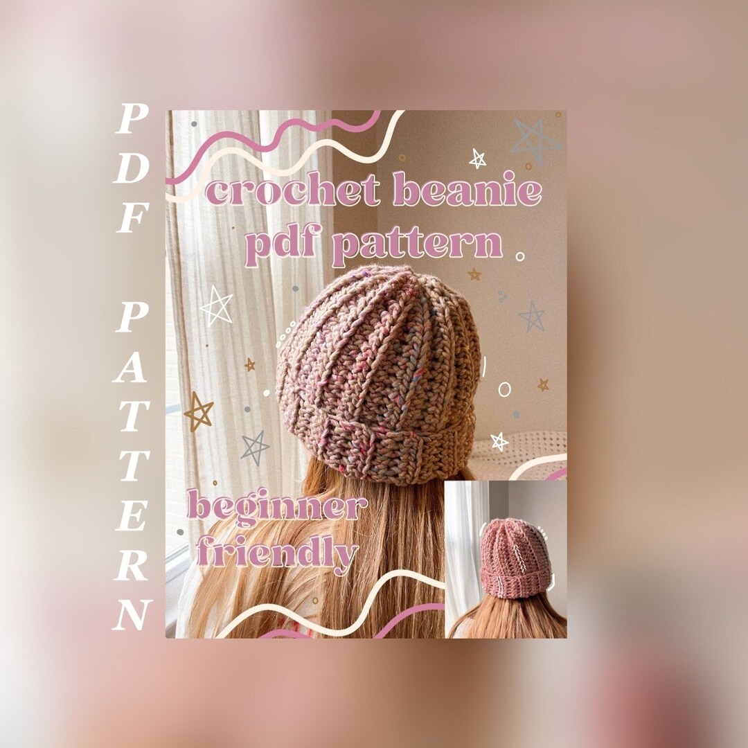 Crochet Beanie PDF Pattern Beginner Friendly - Etsy