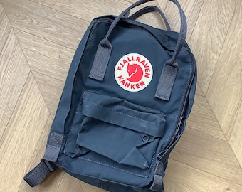 Vintage Fjallraven Kanken Mini, Dark Blue Backpack for Kids