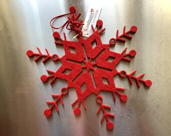 Vintage Snowflake Trivet, Scandinavian Christmas