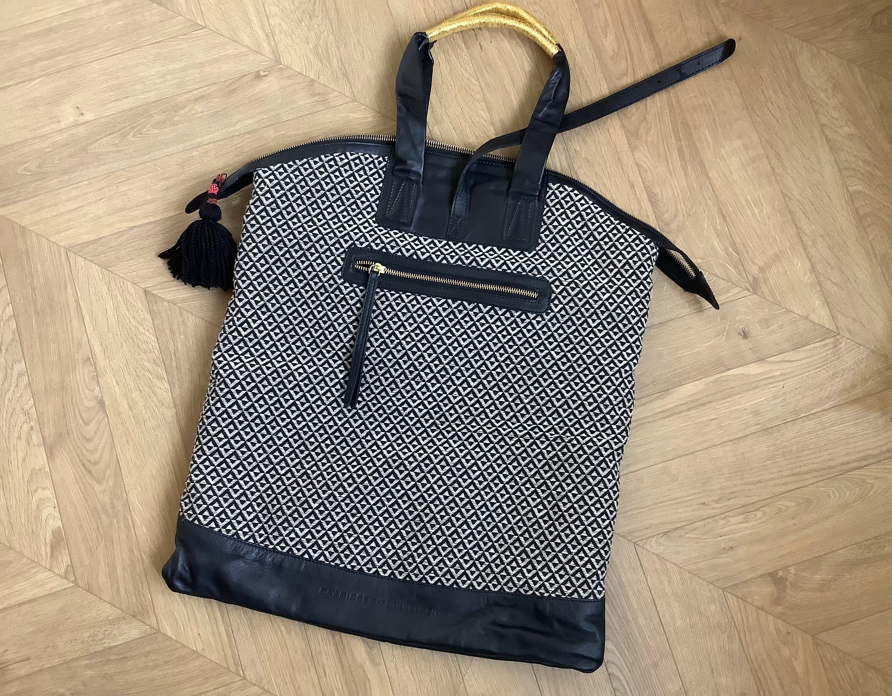 Day Birger Et Mikkelsen Real Leather and Canvas Top Handle Big Tote Bag Etsy
