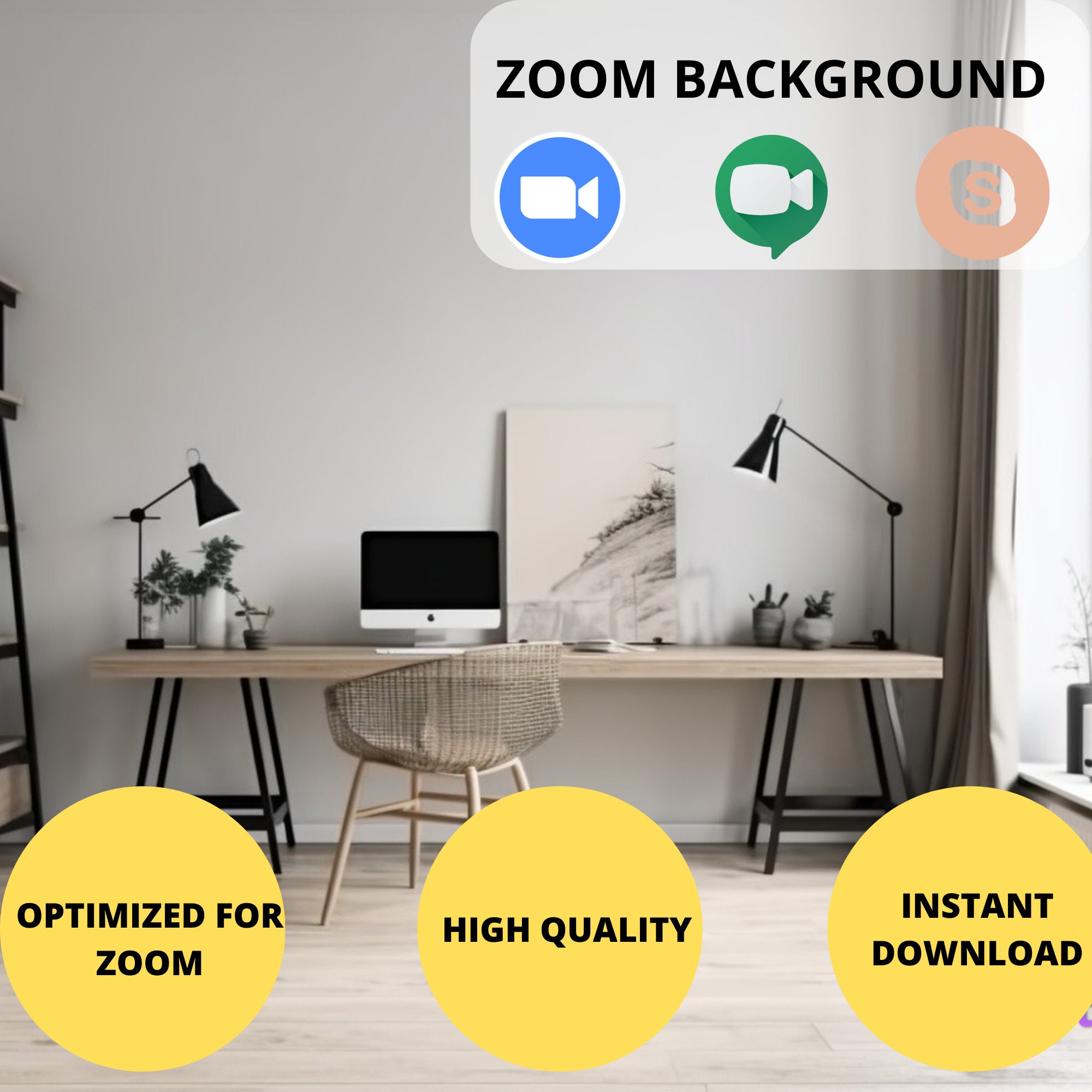 Zoom Background Zoom Desktop Background Zoom Home Office Etsy