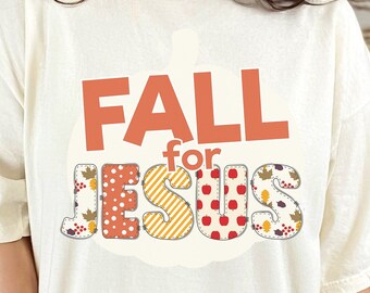 Fall For Jesus PNG - Fall Shirt - Children&#39;s Ministry Shirt - Jesus Never Leaves - Fall PNG - Pumpkins - Autumn Shirt - Christian SVG