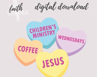 Children's Ministry Conversation Hearts PNG - Children's Ministry Shirt - Kids Ministry SVG - Children's Pastor Shirt - Kids Min PNG