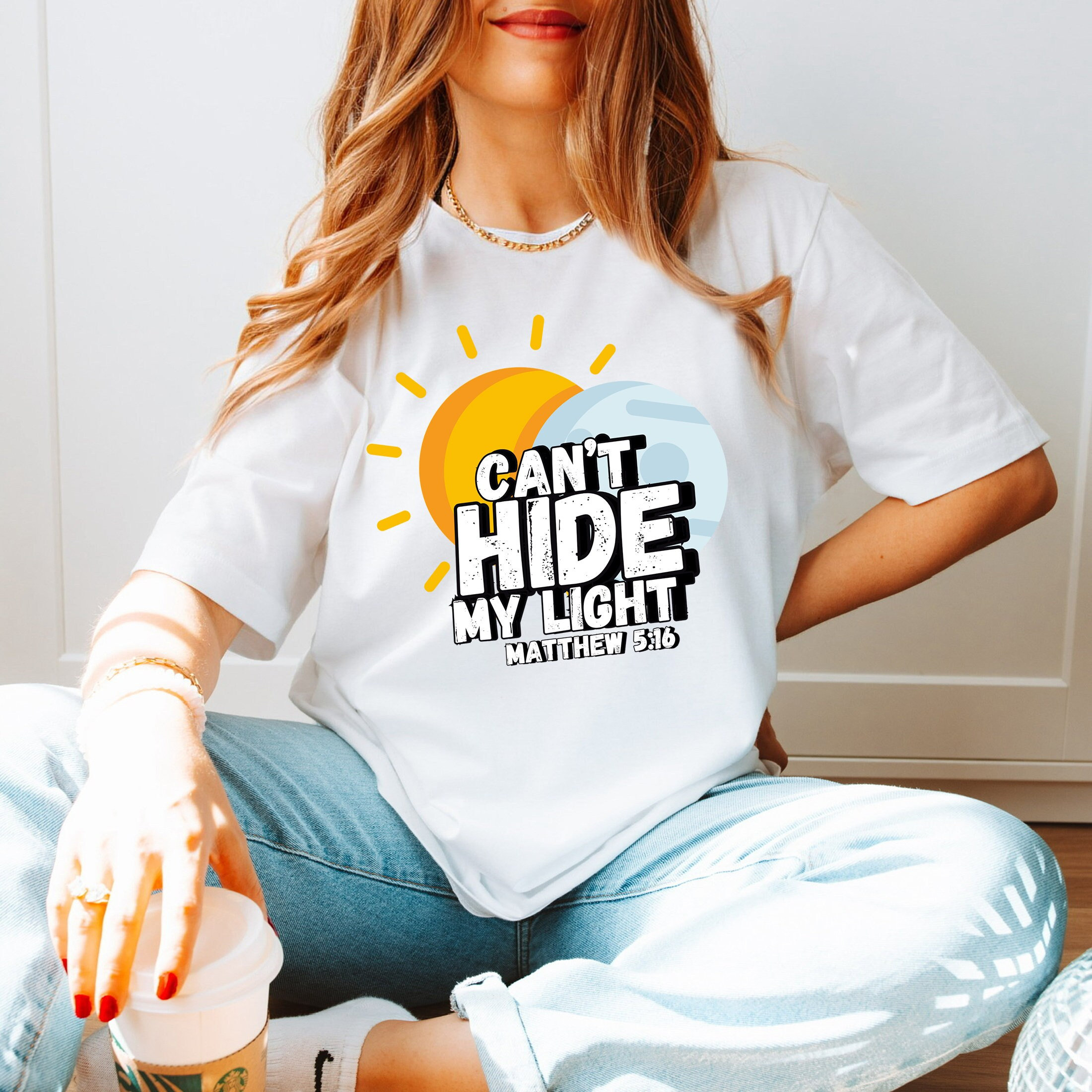 Can't Hide My Light PNG - Solar Eclipse PNG - Solar Eclipse Shirt - Children's Solar Eclipse Shirt - Solar Eclipse 2024 - Matthew 5:16