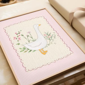 Vintage Pink Silly Goose Nursery Prints, Pink Wall Gallery, Sweet ...