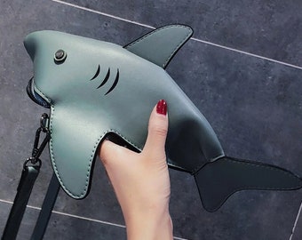 Shark Design Novelty Bag,shar bag,crossbody bag,novelty bag,fish bag,unıqe bag