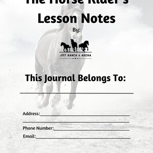 Die Lektionsnotizen des Reiters - Spiralgebundener Reitstunden-Tracker - Reittagebuch - Reittagebuch - Pferdetagebuch