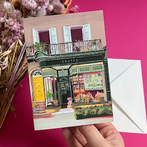 Biglietto d'auguri The Craft Shop, biglietto d'auguri con arte colorata, regalo per artigiani, formato A6, anniversario, nuova casa, biglietto di auguri