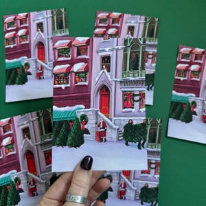 Cartolina ispirata a Harry ti presento Sally, stampa artistica, poster del film di Natale, arredamento per la casa festivo, arte murale romantica A6