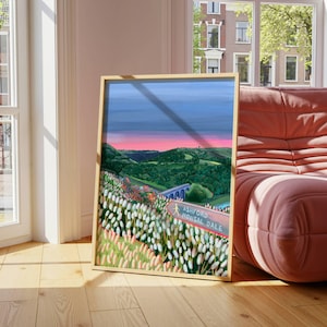 Monsal Head Art Print, Derbyshire Travel Illustration