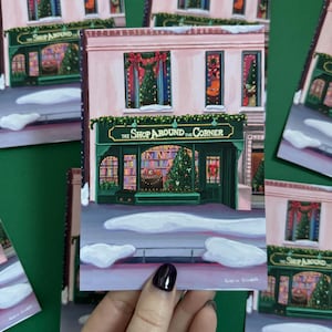Carte postale inspirée de You've got mail, impression d'art, affiche de film de Noël douillette, art mural film romantique, décoration de maison festive A6