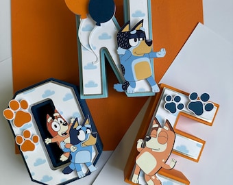 Bluey 3D Letters/ Bluey Birthday Decorations