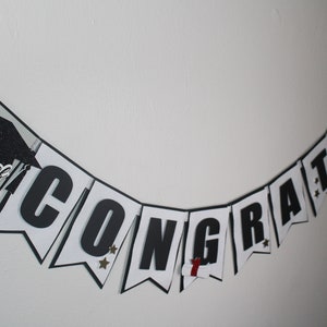Congrats Graduation Banner/ 3D Graduation Banner/ Pre-K Graduation Banner/ Kindergarten Graduation Party Decorations/ Personalized Banner