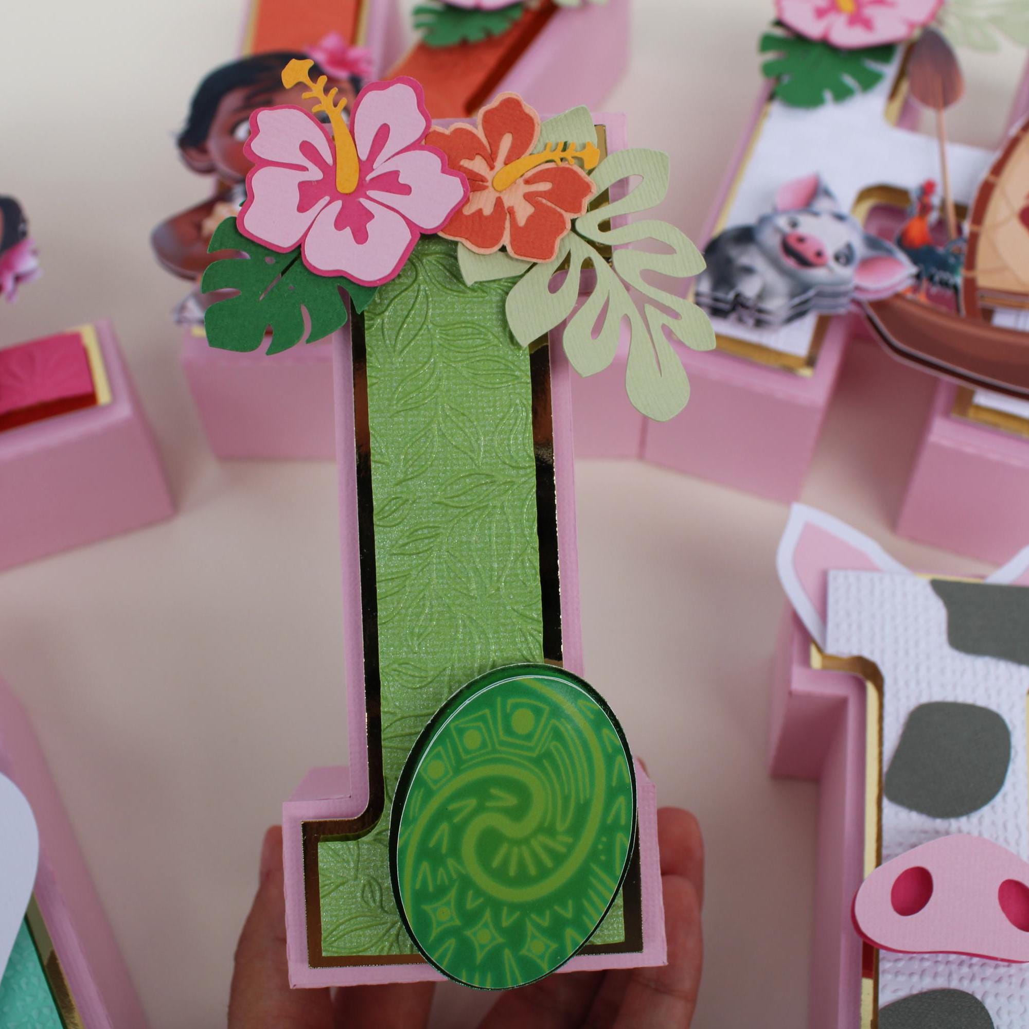 Moana 3D Letters/ Baby Moana 3D Letters/ Moana Birthday Party ...