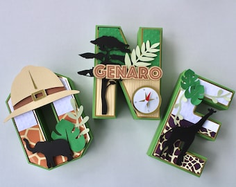 Safari 3D Letters/ Safari Birthday Party Decor