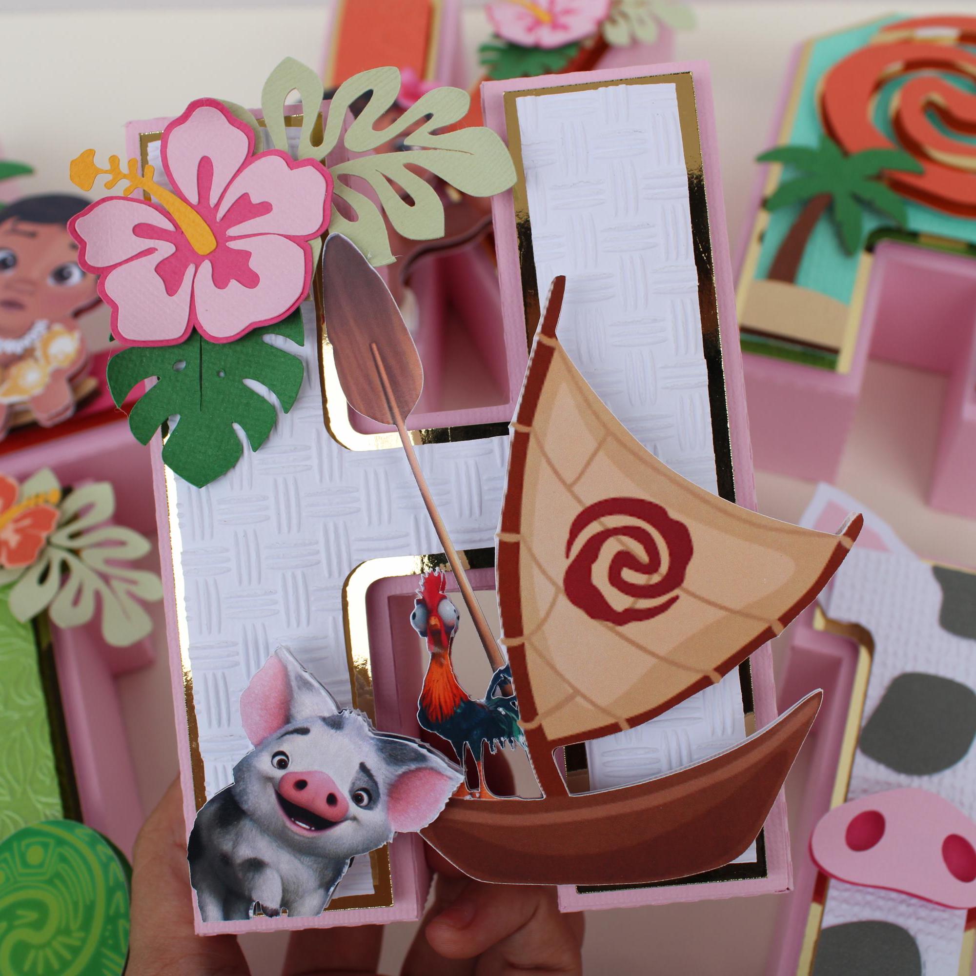 Moana 3D Letters/ Baby Moana 3D Letters/ Moana Birthday Party ...