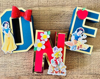 Snow White 3D Letter: Princess Birthday Party Decor