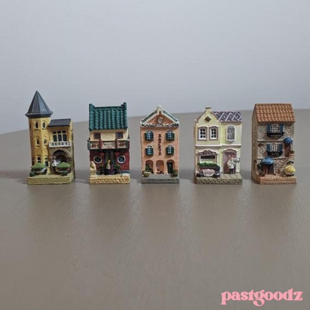 5 Vintage Baileys Limited Edition Mini House Figurines Etsy