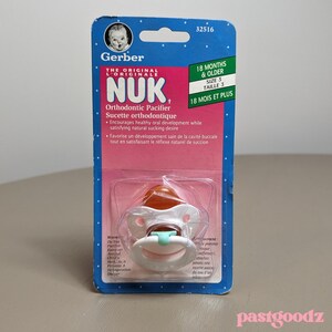 Vintage Gerber NUK Orthodonic Pacifier, Latex, Size (18M+) 1997