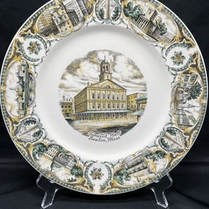 Boston Mass &quot;Hub of Universe&quot; Faneuil Hall Commemorative plate Jordan Marsh CO