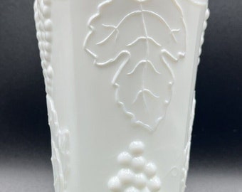 Vintage Indiana Milk Glass 1950 Kolonie Ernte Trauben 12 Unze Becher