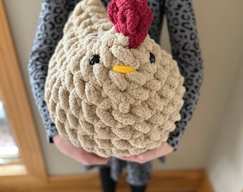 Jumbo Crochet Light Brown Chicken / Soft / Jumbo Crochet / Brown Chicken / Mabel Chicken
