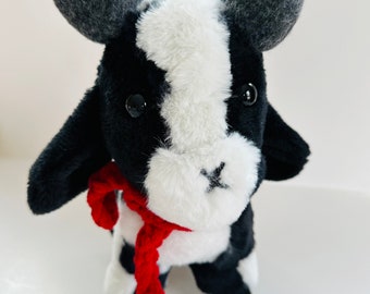 Handmade Plush Goat with Crochet Scarf