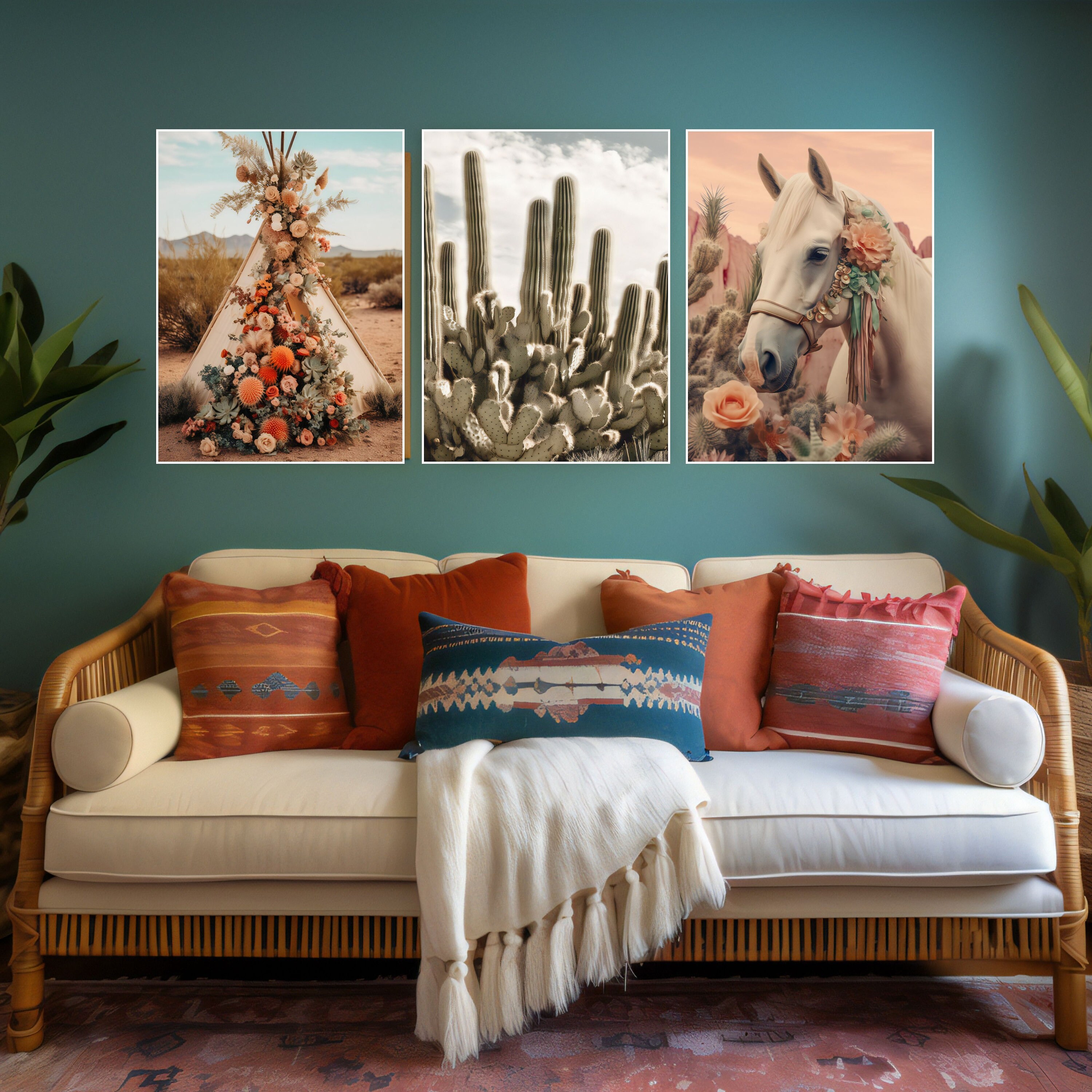 Western Gallery Wall Boho Set of 6 Prints Southwestern Etsy