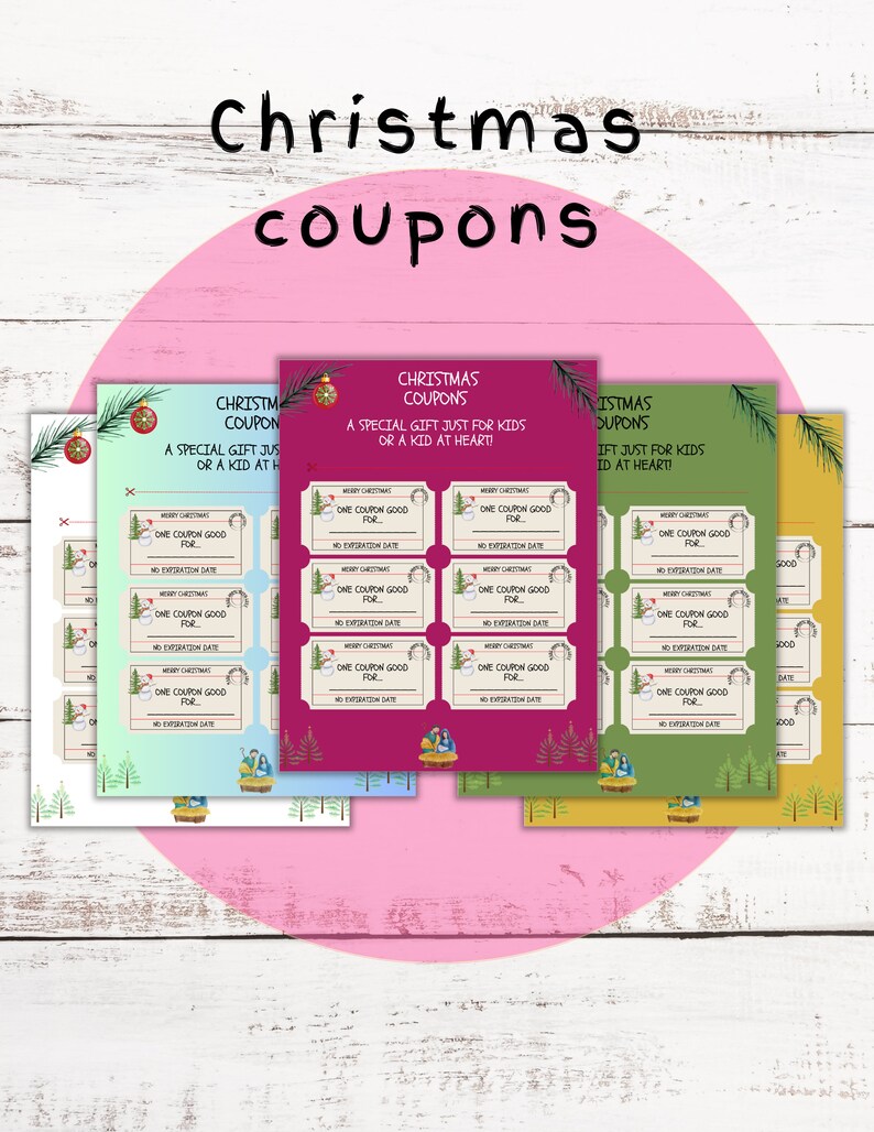 Christmas Coupon Printable Activities for Kids |INSTANT DIGITAL ...