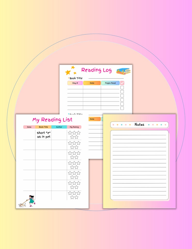 Reading List, Printable Kids Reading Log, Book Tracker, Books to Read ...