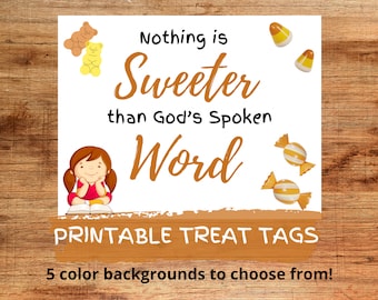 Trunk or Treat Candy Gram Tags: Christian Halloween Treat (PDF)