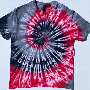 Cherry Bomb Spiral Tie Dye Shirt - Bold Unisex T-Shirt - Handmade Retro Festival Tee - Vibrant Colorful Tie Dye Top - Unique Gift