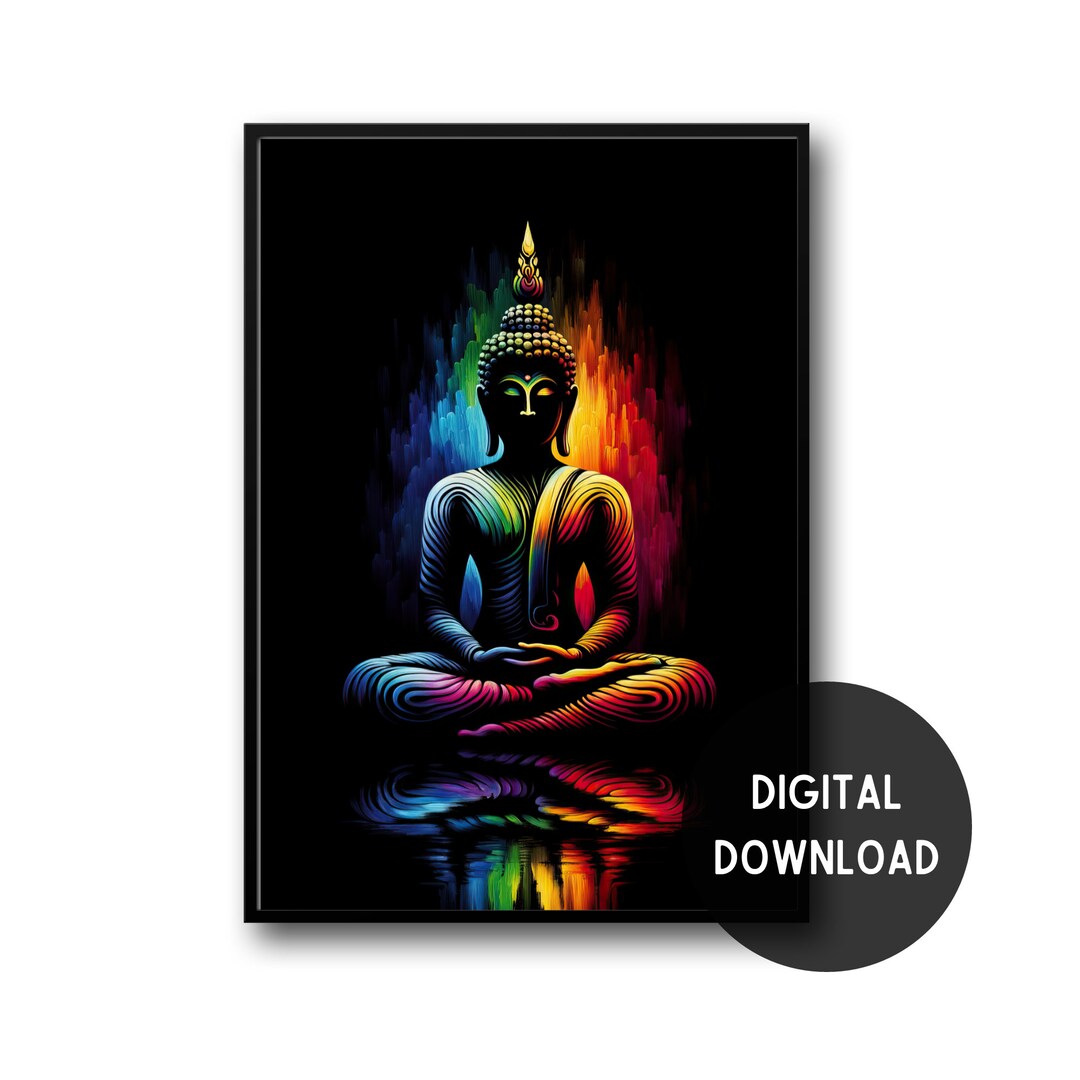 Buddha Wall Art Buddha Wall Art Digital Buddah Wall Art Etsy