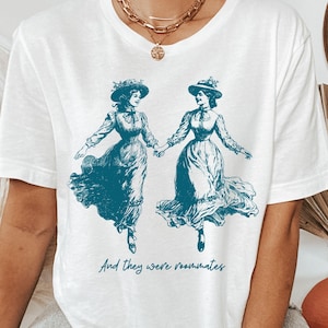 Vintage Lesbian Pride Shirt, And They Were Roommates Shirt, Femme Sapphic Shirt, Retro Queer Girls Pride Tee, Subtle Butch Shirt, WLW Tshirt