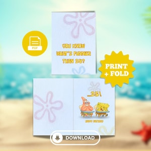 Funny 25th Birthday Card: Patrick Meme Printable (PDF Download)