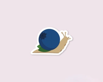 Blueberry Snail Sticker! Blueberry garden snail vinyl sticker waterproof snail sticker dishwasher safe vinyl cute snail sticker