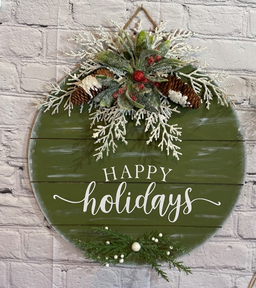 18 Round Christmas Wreath - Etsy