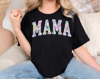 Ostern Shirt, süßes Mama T-Shirt, passende Mama und Mini, buntes Frühlings Shirt, Mama Geschenk, Pastell Ostern Outfit, trendiges Urlaub Tee, passend zu Ostern