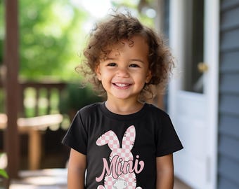 Niedliches lustiges Oster-Shirt, trendiges Häschen-Kleinkind-T-Shirt, Outfit für Kleinkind-Jungen oder Mädchen, Frühlings-Kinder-Grafik-T-Shirt, passende Mama und Mini-Shirt