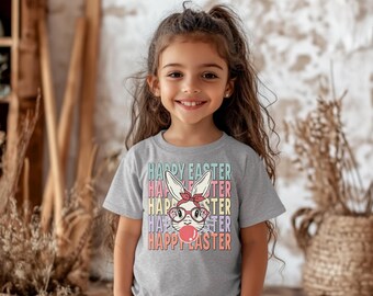 Trendy süßes Ostern Kinder Shirt, lustiges Häschen Shirt für Jungen & Mädchen, Ostereiersuche T-Shirt, Kleinkind Frühling Geschenkidee, Geburtstag, Playdate Shirt