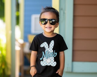 Niedliches lustiges Ostern-Hemd, trendiges Häschen-Kleinkind-T-Stück, Outfit für Kleinkind-Jungen oder Mädchen, Frühlings-Kinder-Grafik-T-Stück, passendes Mama und Mini-Hemd, Spiel